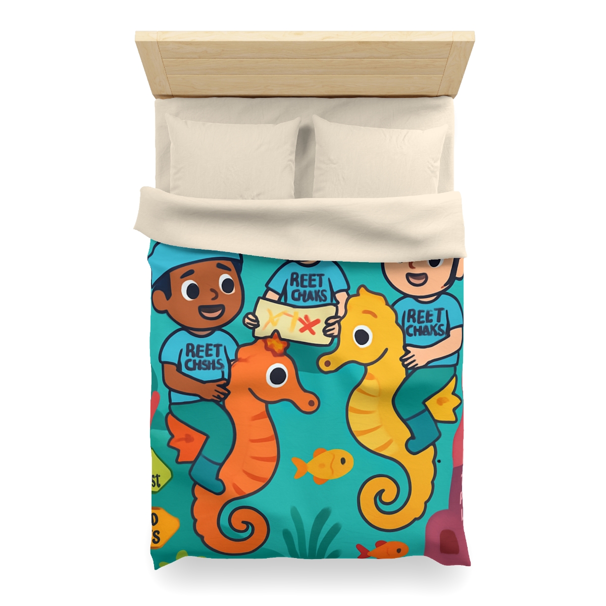 Coral City Map Of The Friendly Reef Rangers designer printed duvets