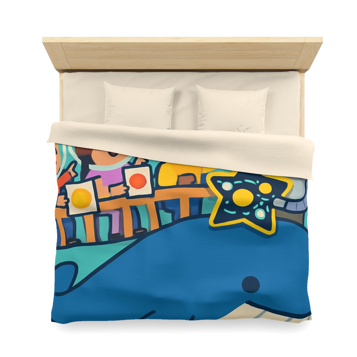 Comet Classroom In The Sky Whale custom duvets