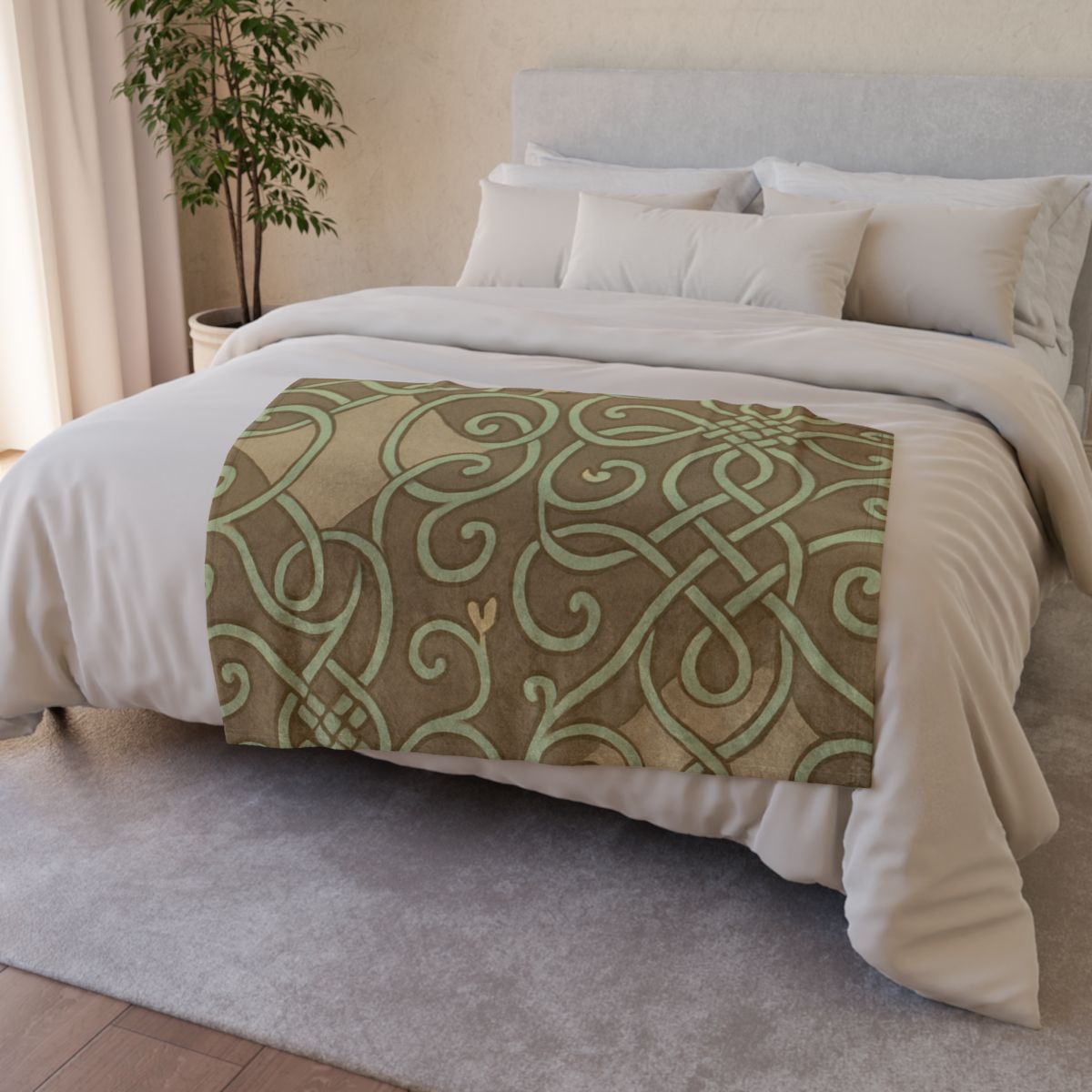 Vine Lattice Mosaic personalized cozy blankets