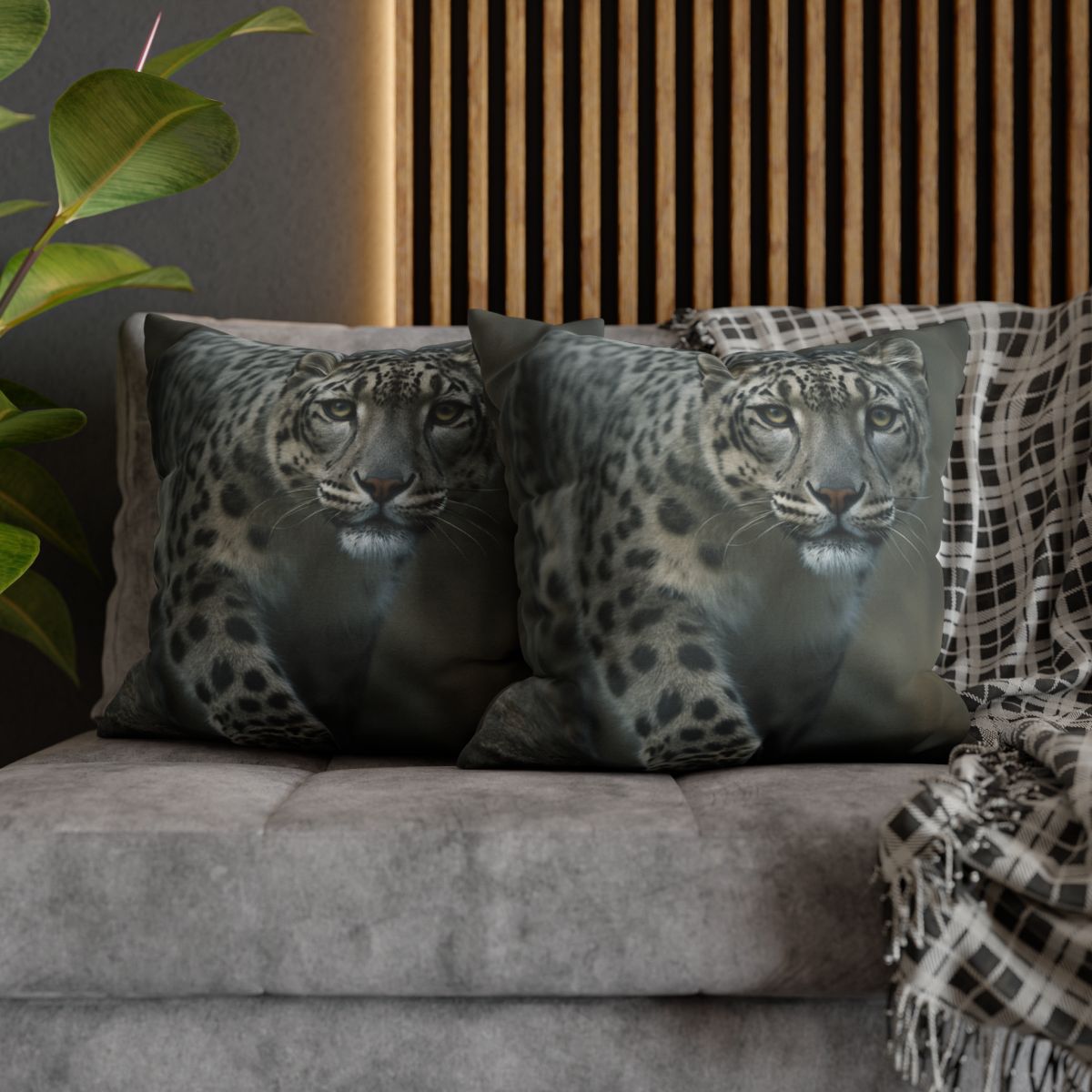 Starlit Sprint Snow Leopard comfortable bedding pillow covers