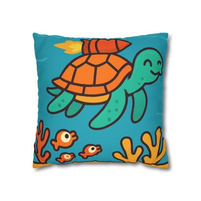 Rocket Powered Turtle Reef trendy patterned pillow cases