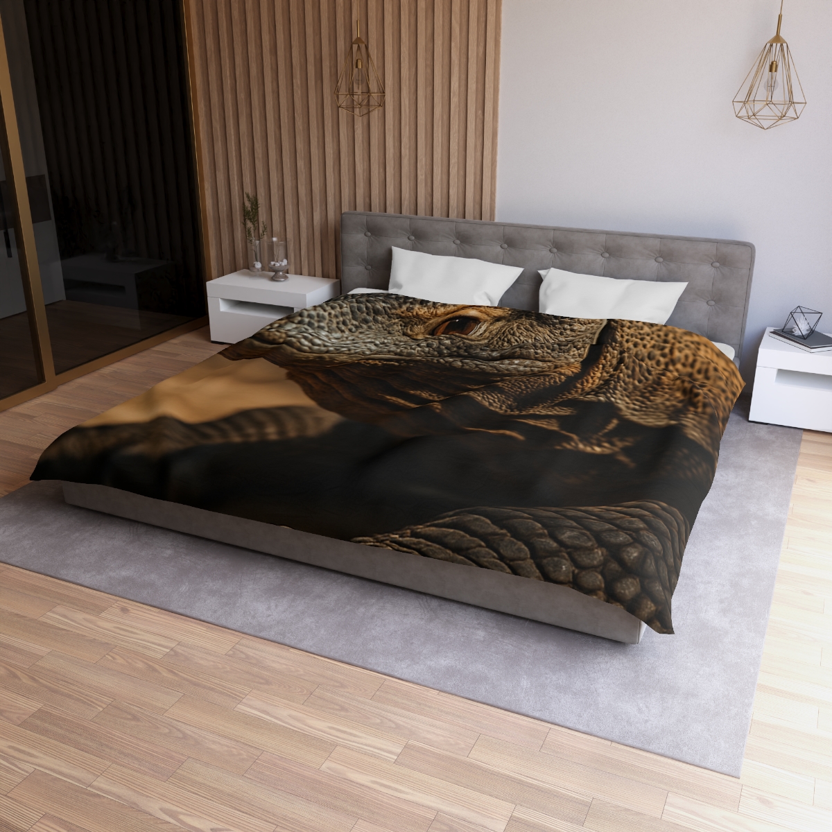 Ancient Scale Komodo Dragon stylish duvet covers