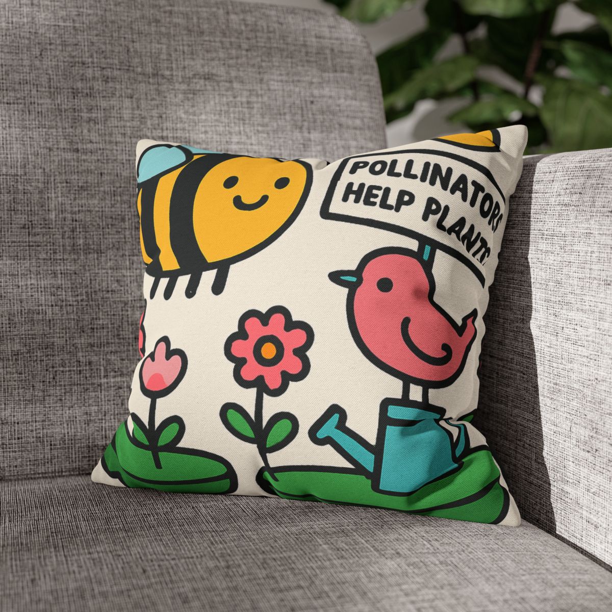 Sky Garden Of Floating Islands And Pollinator Facts personalized pillow covers