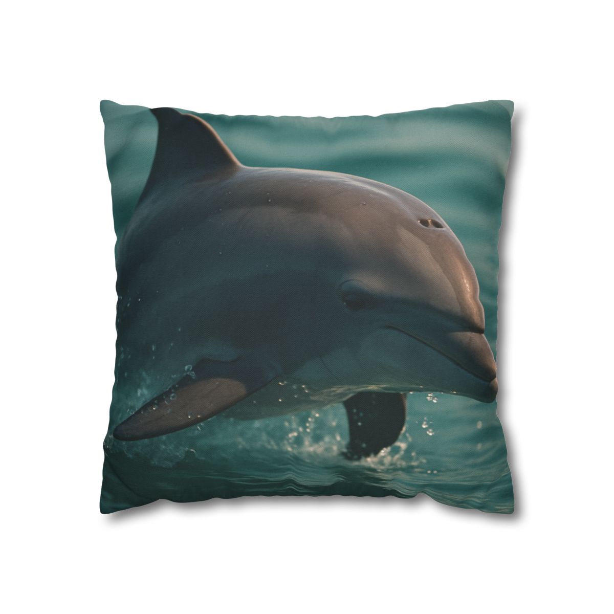 Silver Glide Bottlenose Dolphin designer print pillow cases