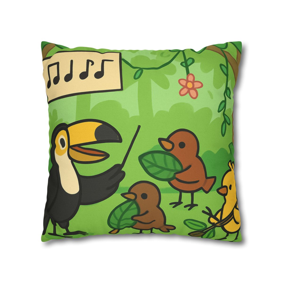 Rainforest Orchestra Of Birds stylish decorative pillowcases