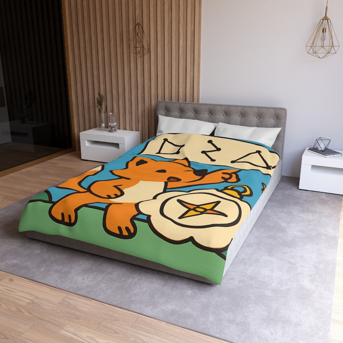 Sky Map Fox And The Cloud Compass stylish duvet covers