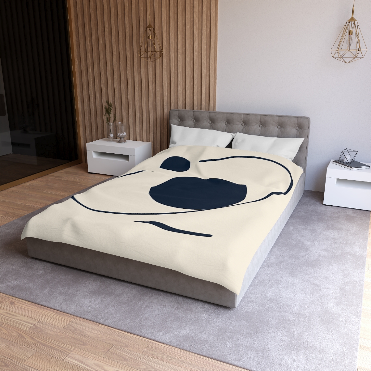 Orbit Arc And Twin Discs designer printed duvets