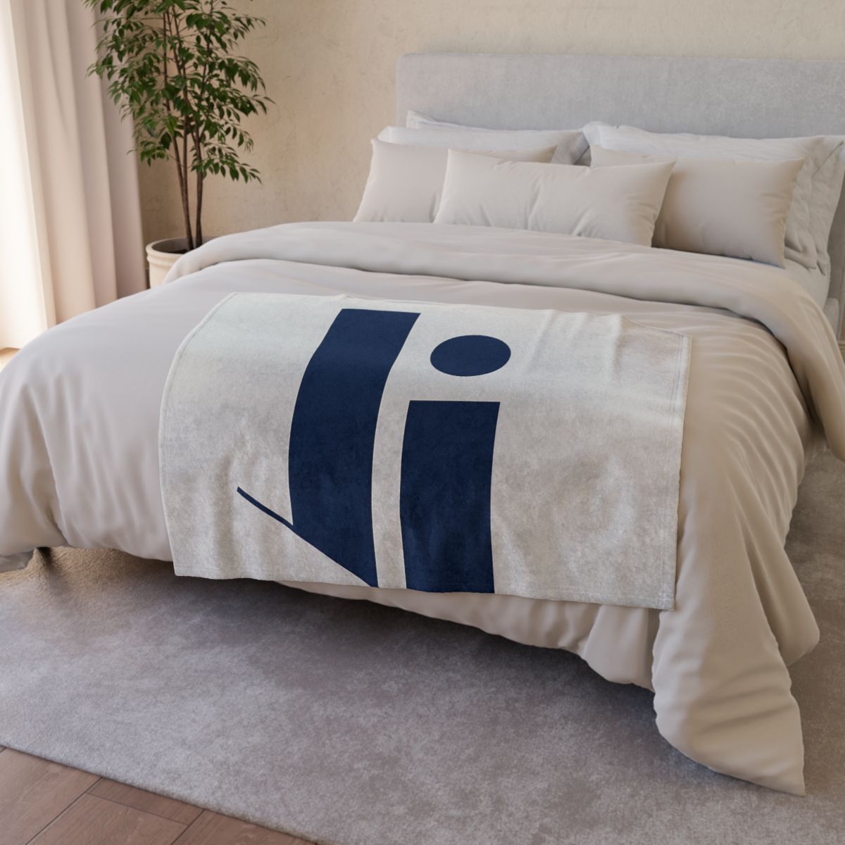 Quiet Triad With Split Column designer printed blankets