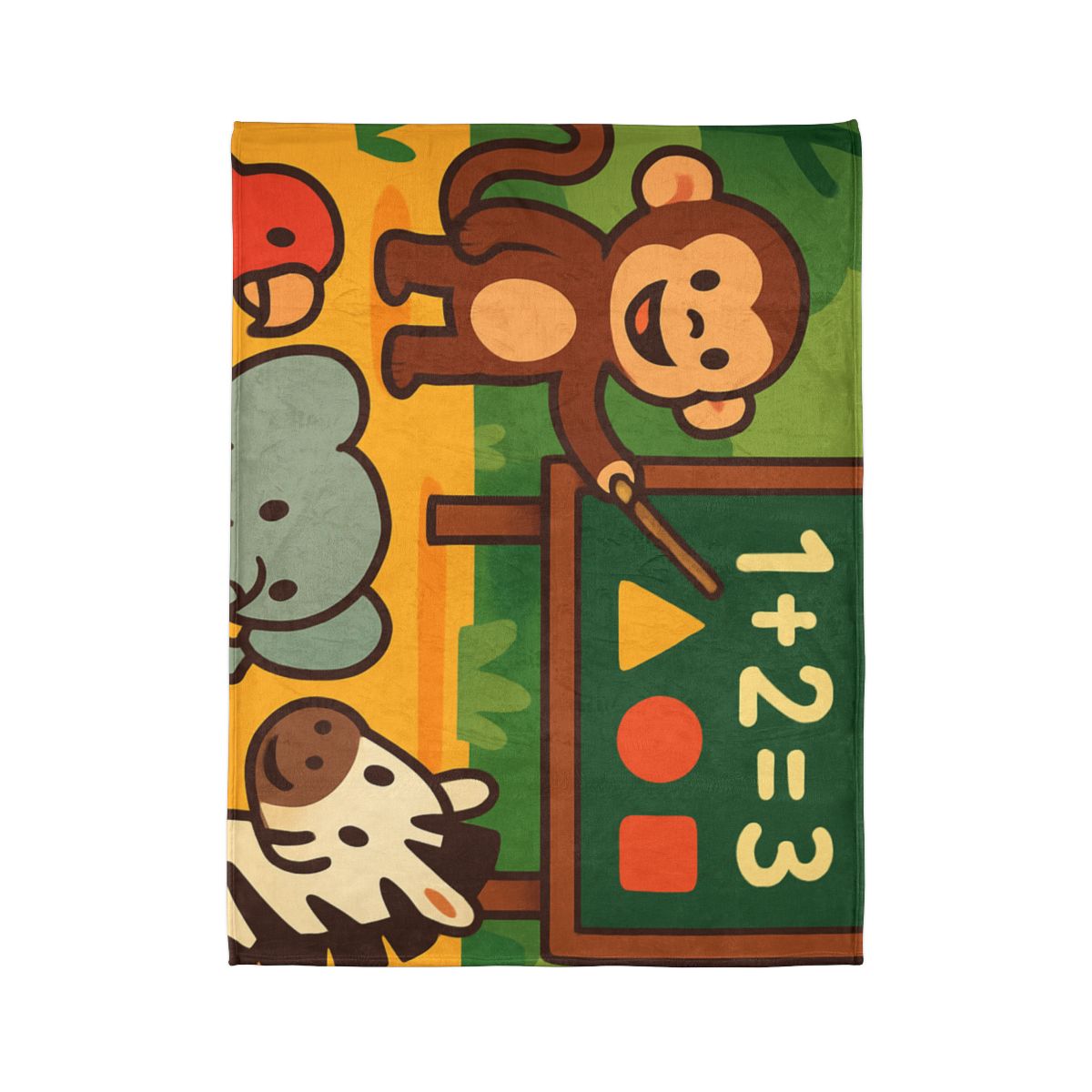 Jungle Math With Monkey And Friends trendy patterned blankets