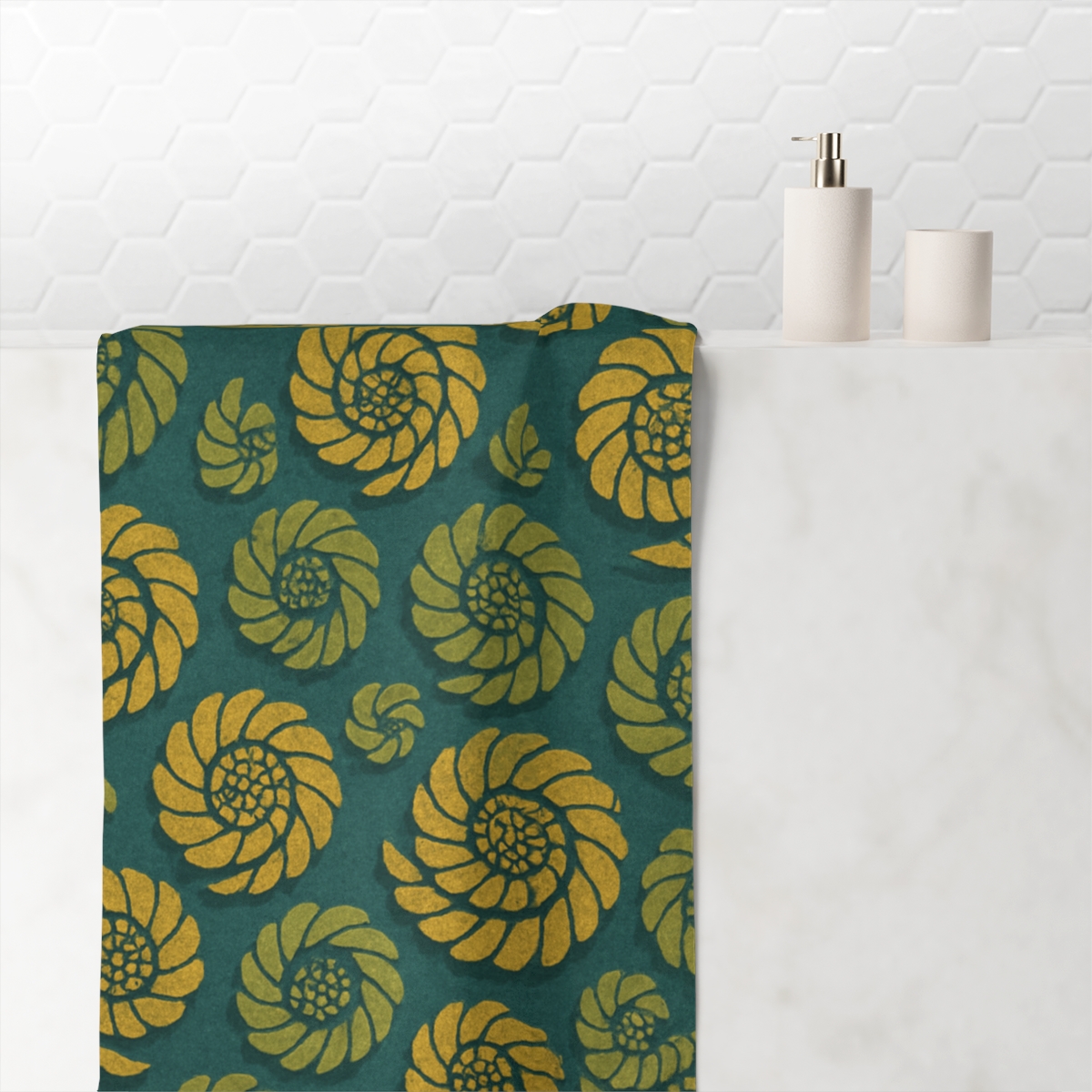 Spiral Seed Pod Array decorative home towels