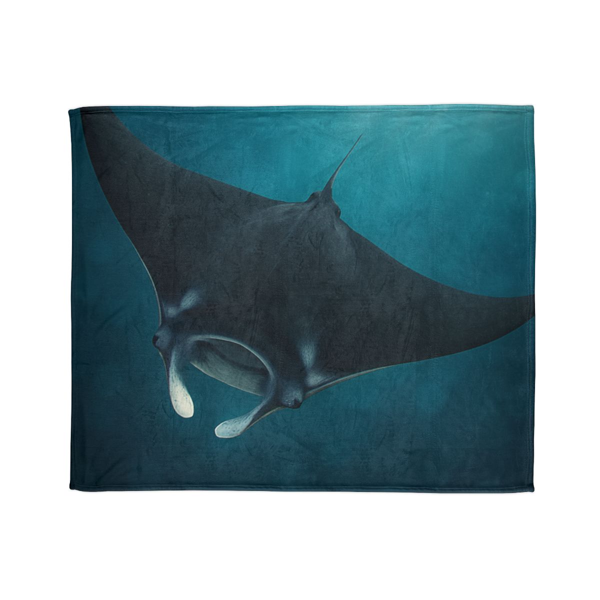 Cosmic Glide Manta Ray personalized cozy blankets