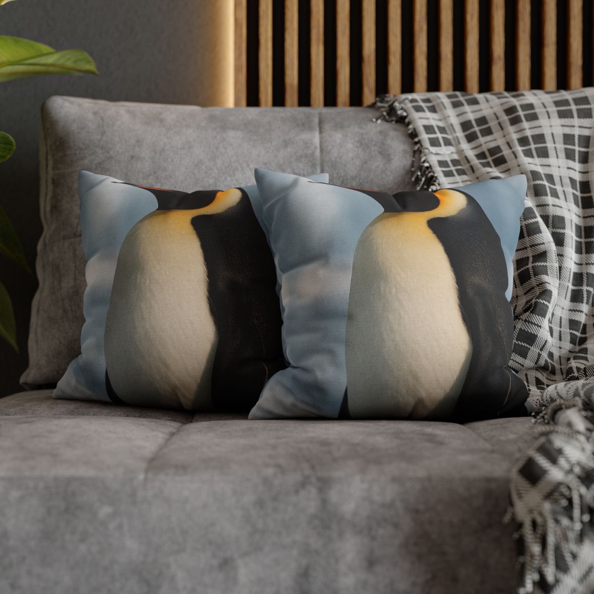 Aurora Drift Emperor Penguin stylish decorative pillowcases