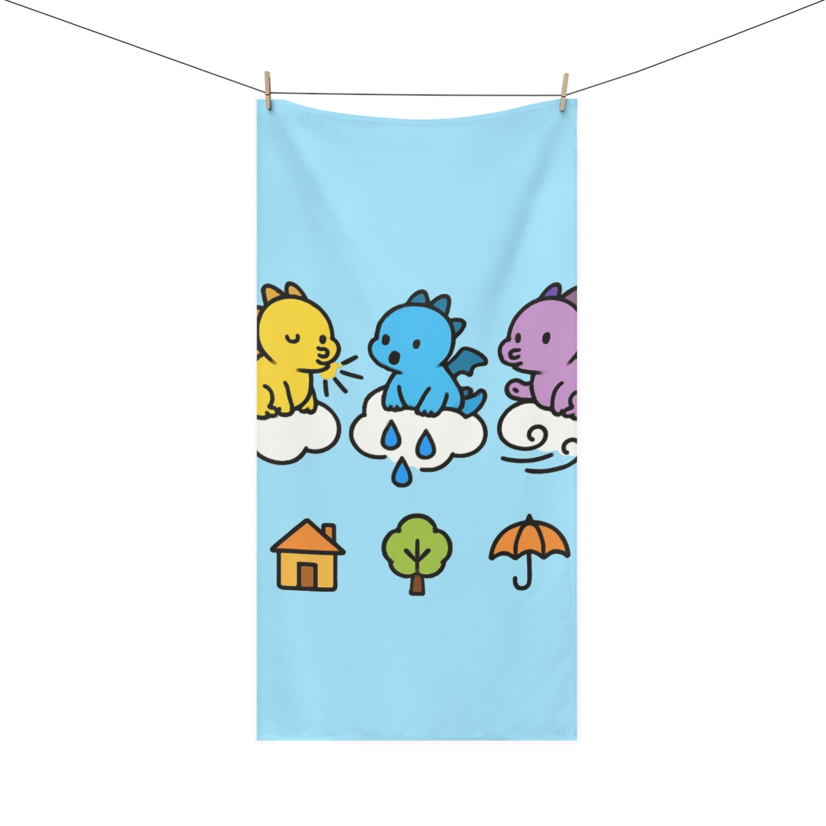 Cloud City Weather Dragons unique gift towels
