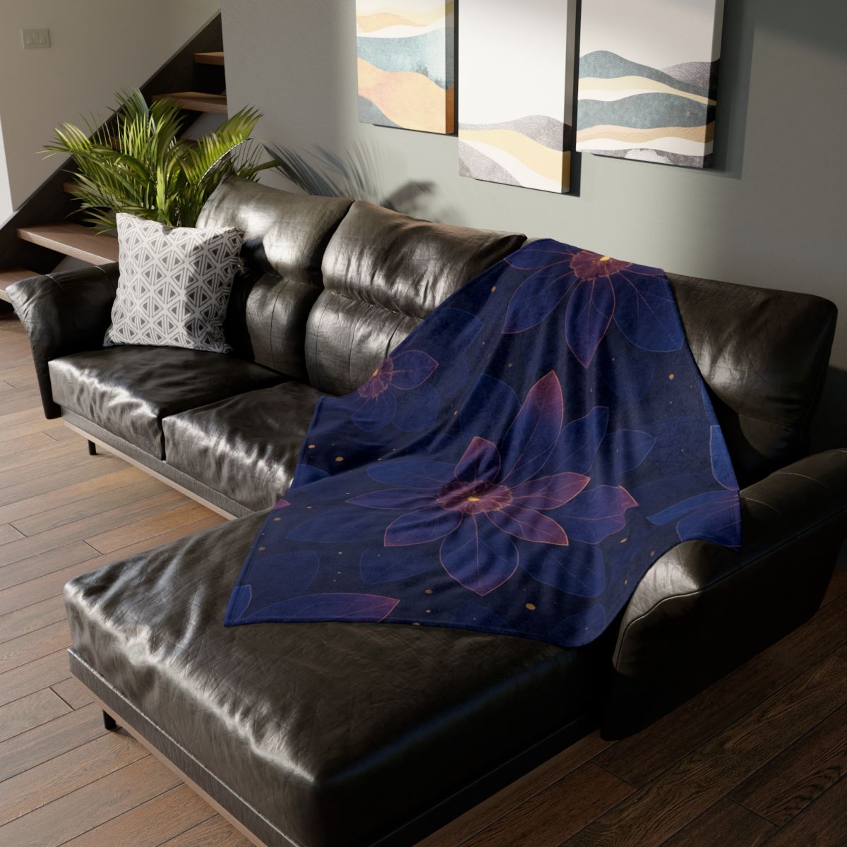 Petal Nebula Tessellation stylish throw blankets