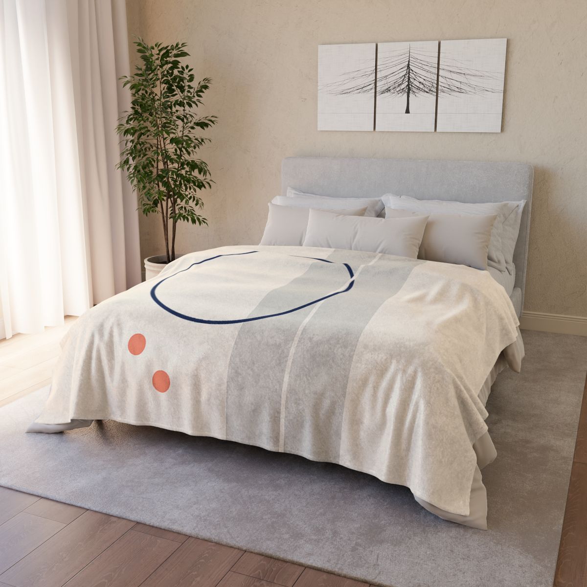 Quiet Orbit With Split Panel stylish throw blankets