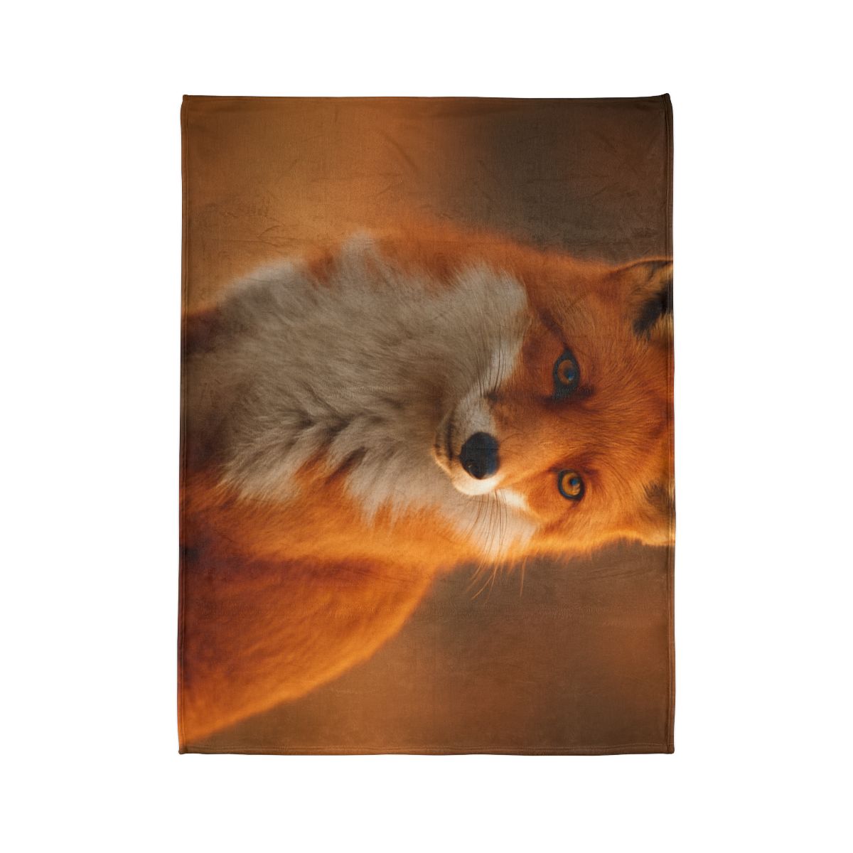 Crimson Whisper Red Fox personalized cozy blankets