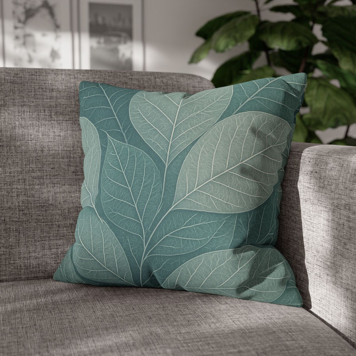 Fractal Leaf Web soft cotton pillow cases