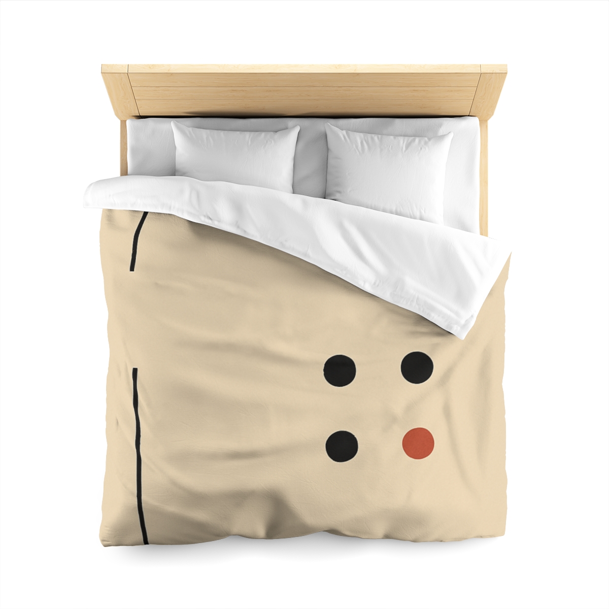 Partial Arc Window Over Dot Grid soft comforter duvets