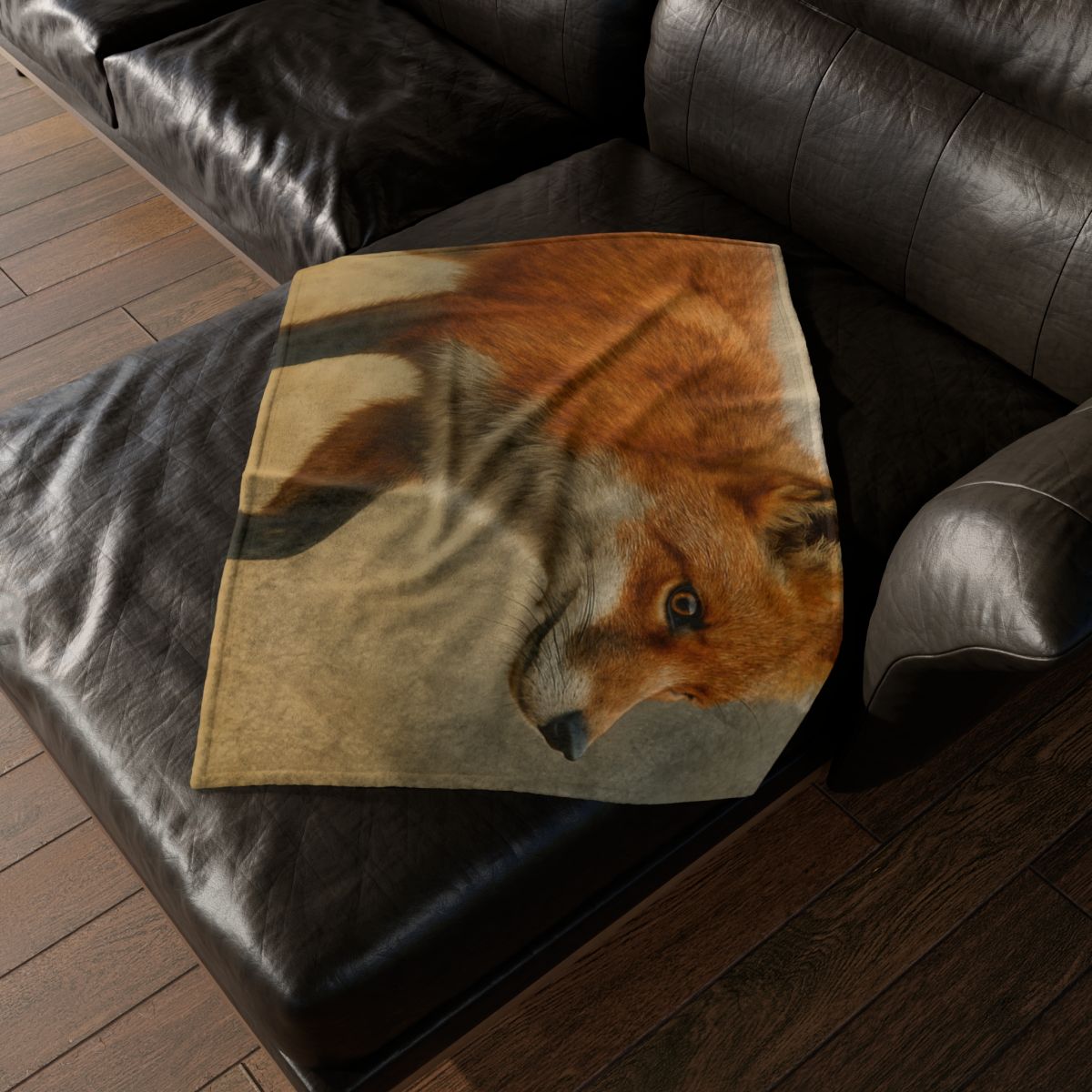 Eclipse Drift Red Fox personalized cozy blankets