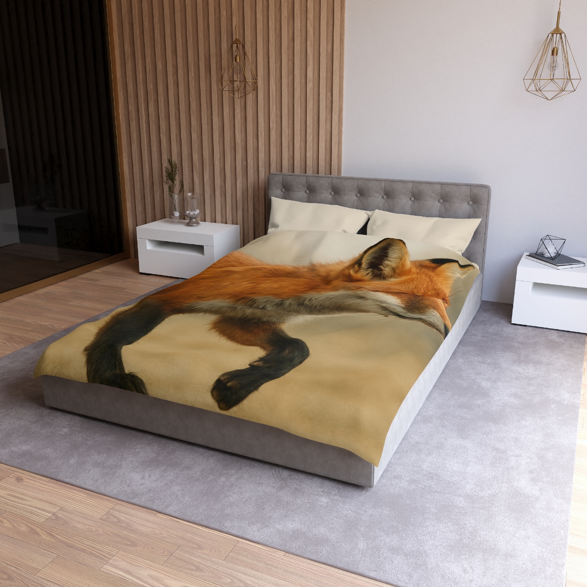 Eclipse Drift Red Fox designer printed duvets