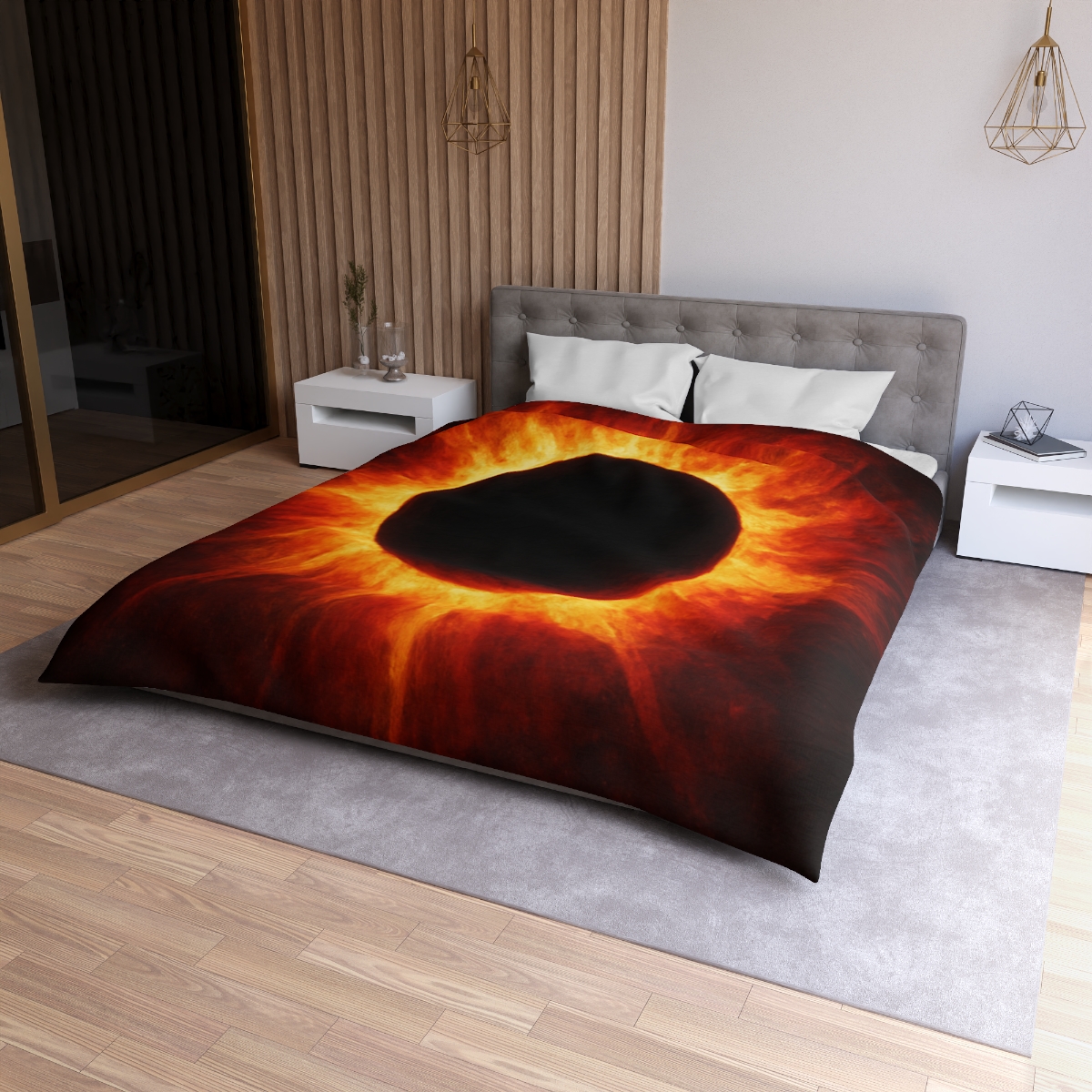Eclipsed Ember Bloom soft comforter duvets