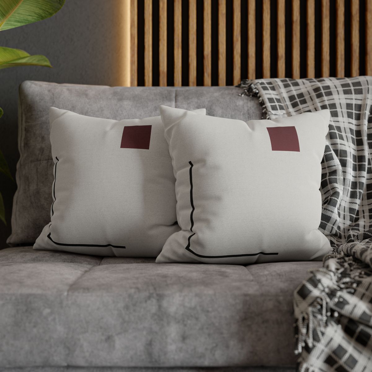Corner Frame With Floating Square trendy patterned pillow cases