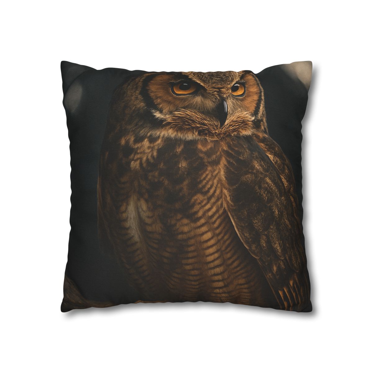 Starlit Perch Great Horned Owl soft cotton pillow cases