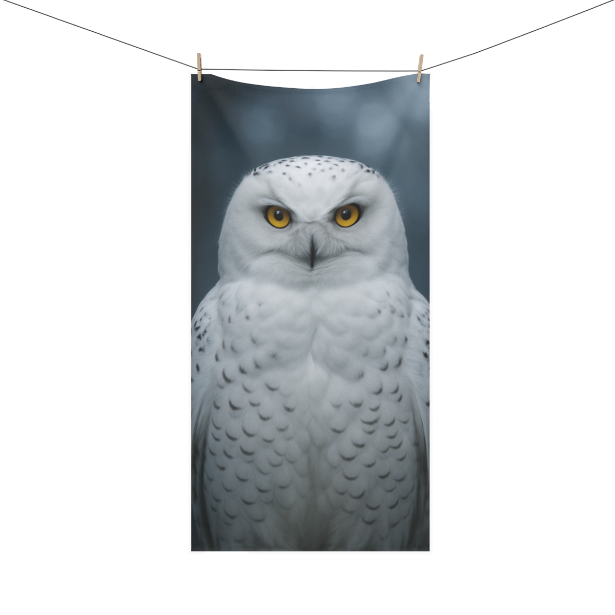 Midnight Watch Snowy Owl soft cotton towels