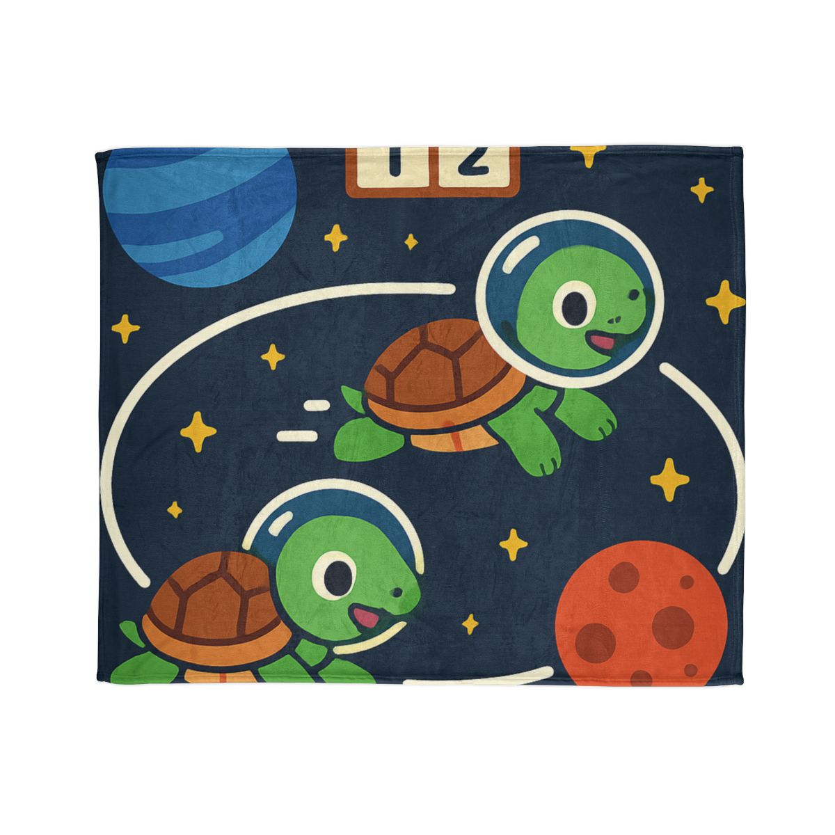 Time Dilation Turtle Race Across Star Track trendy patterned blankets