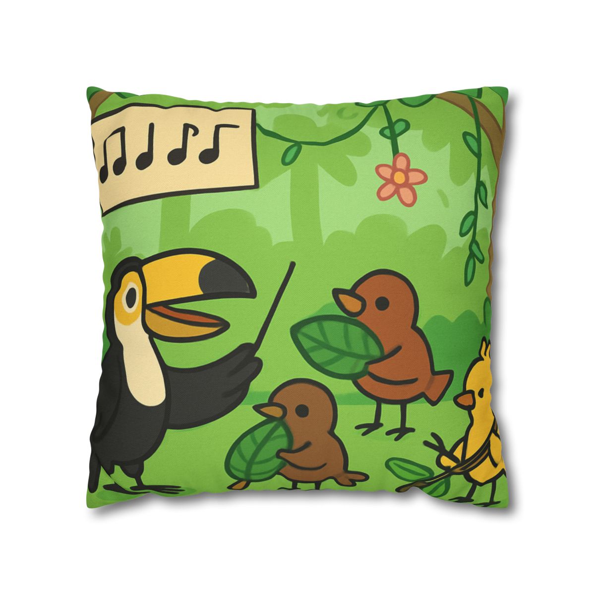 Rainforest Orchestra Of Birds stylish decorative pillowcases