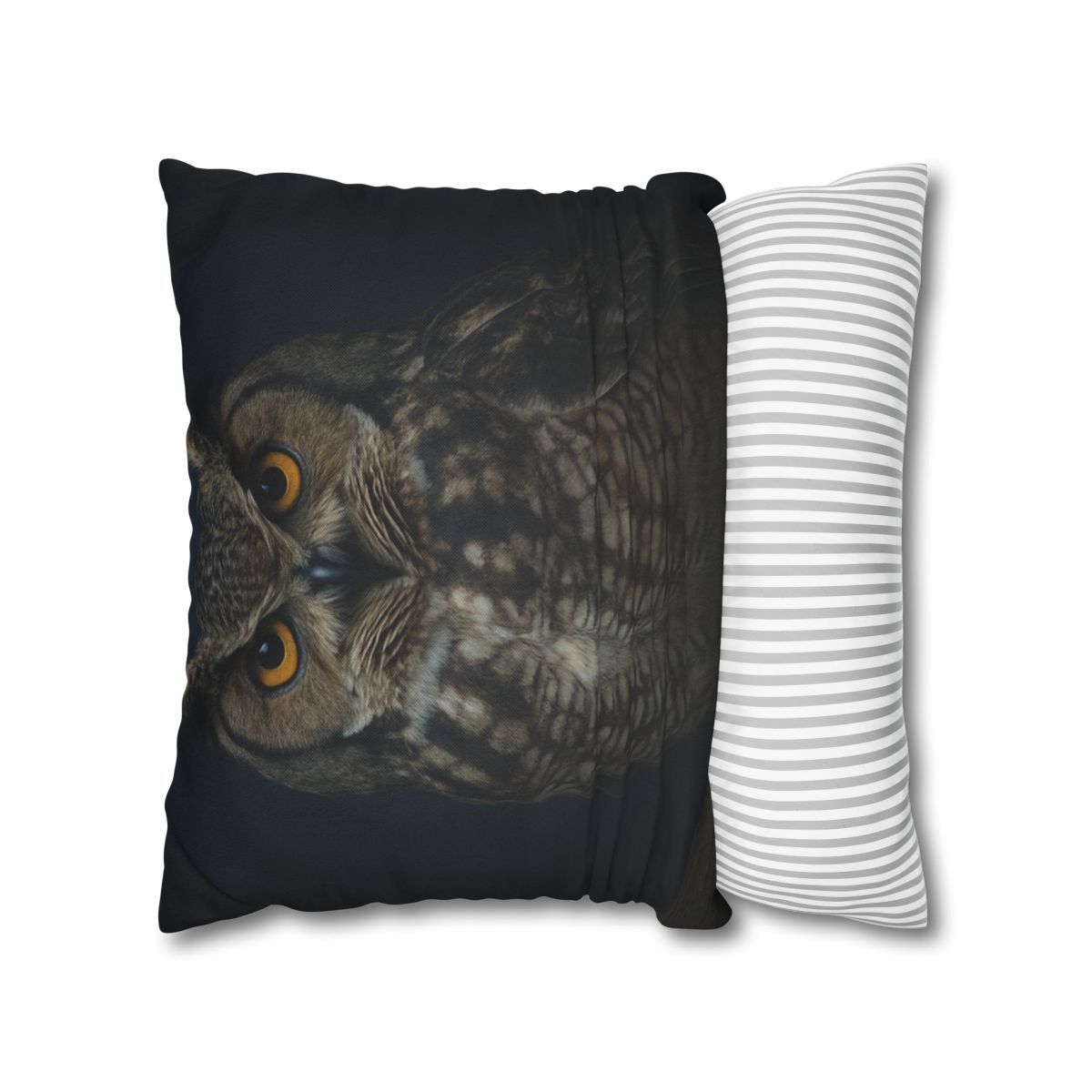 Silent Drift Great Horned Owl personalized pillow covers
