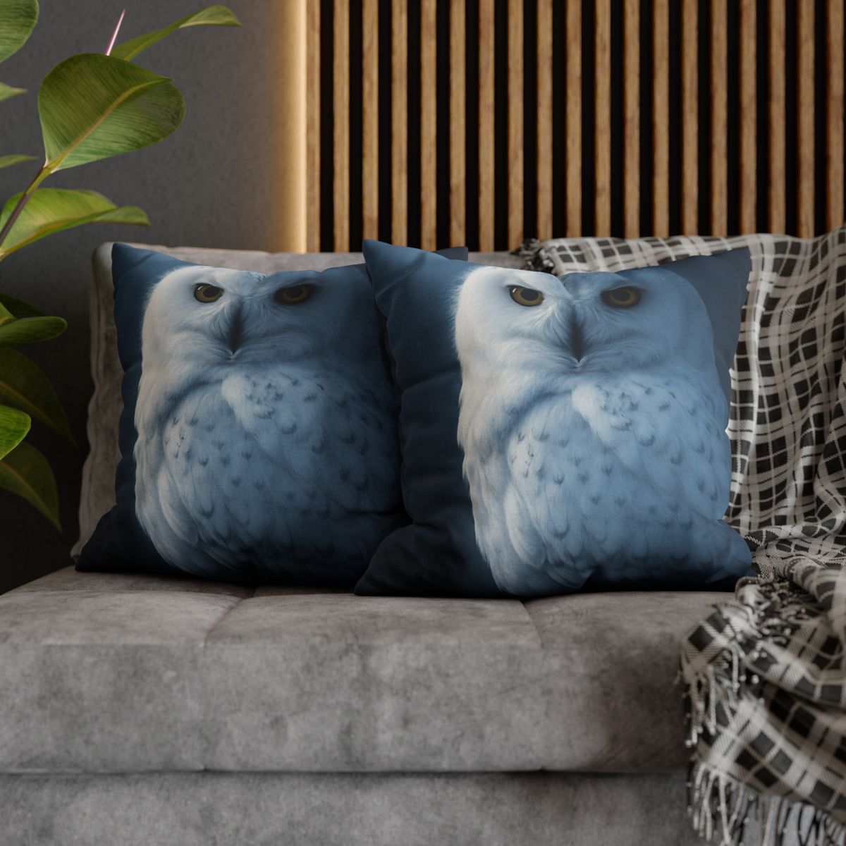 Midnight Watch Snowy Owl stylish decorative pillowcases