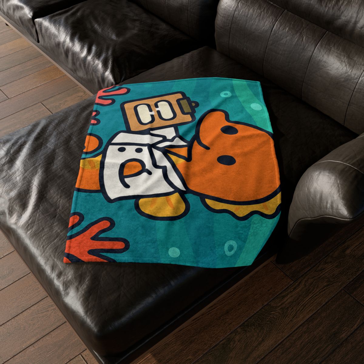 Aurora Reef Seahorse Scientist decorative home blankets