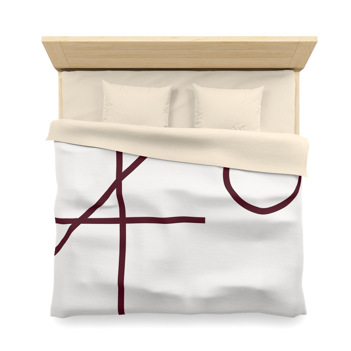 Intersecting Bar Triad With Open Circle unique patterned duvets