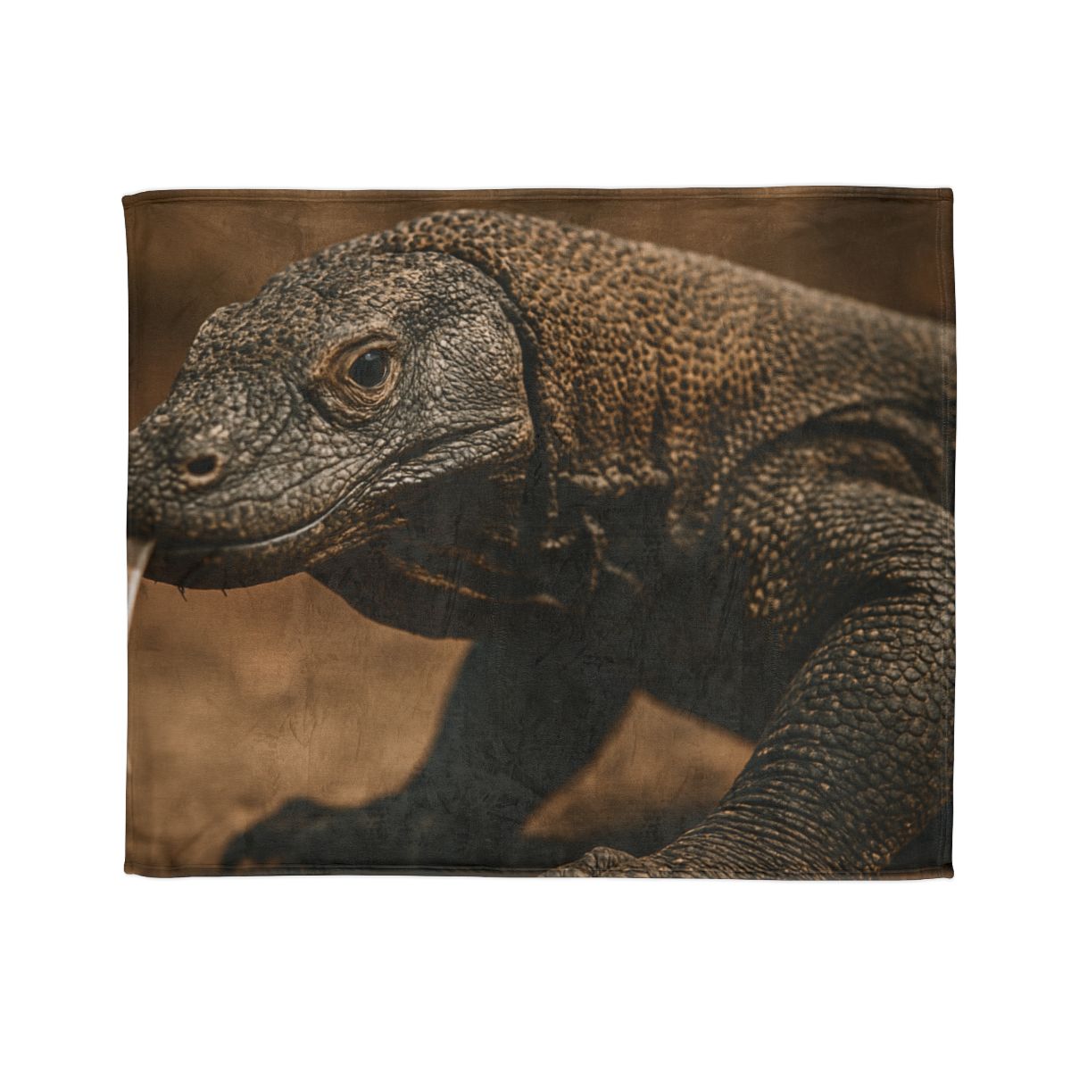 Ancient Sentinel Komodo Dragon stylish throw blankets