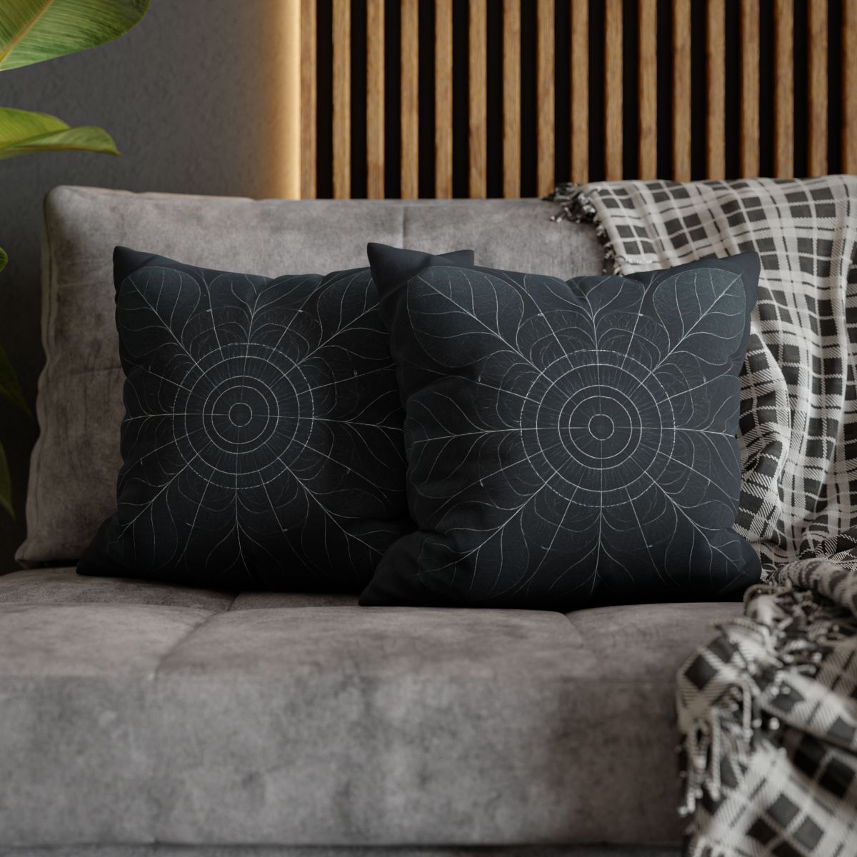 Veined Halo Mandala unique gift pillow cases
