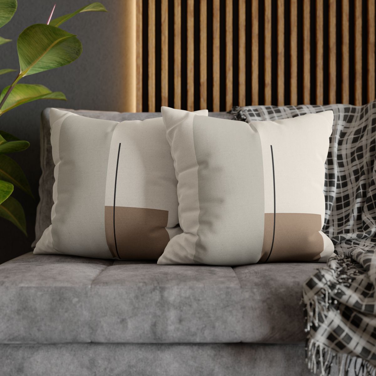 Offset Rectangle Pair With Line custom pillow cases