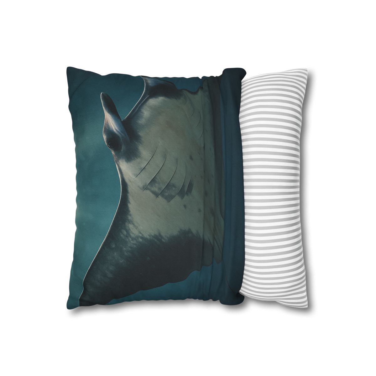 Blue Halo Giant Manta Ray comfortable bedding pillow covers