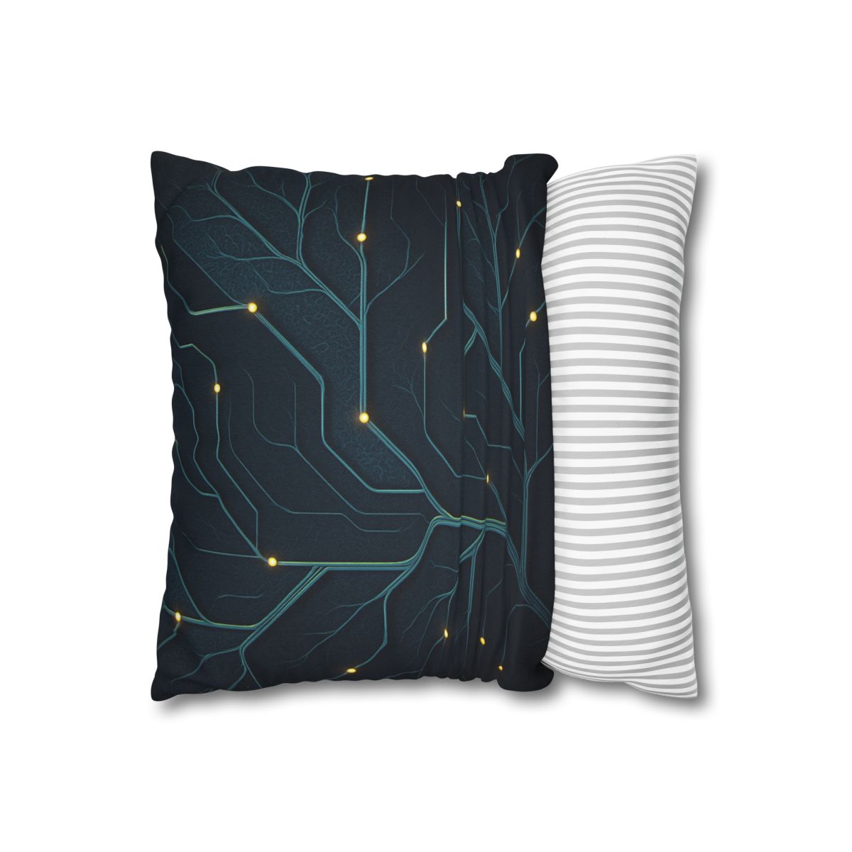 Leaf Vein Circuit Filigree soft cotton pillow cases