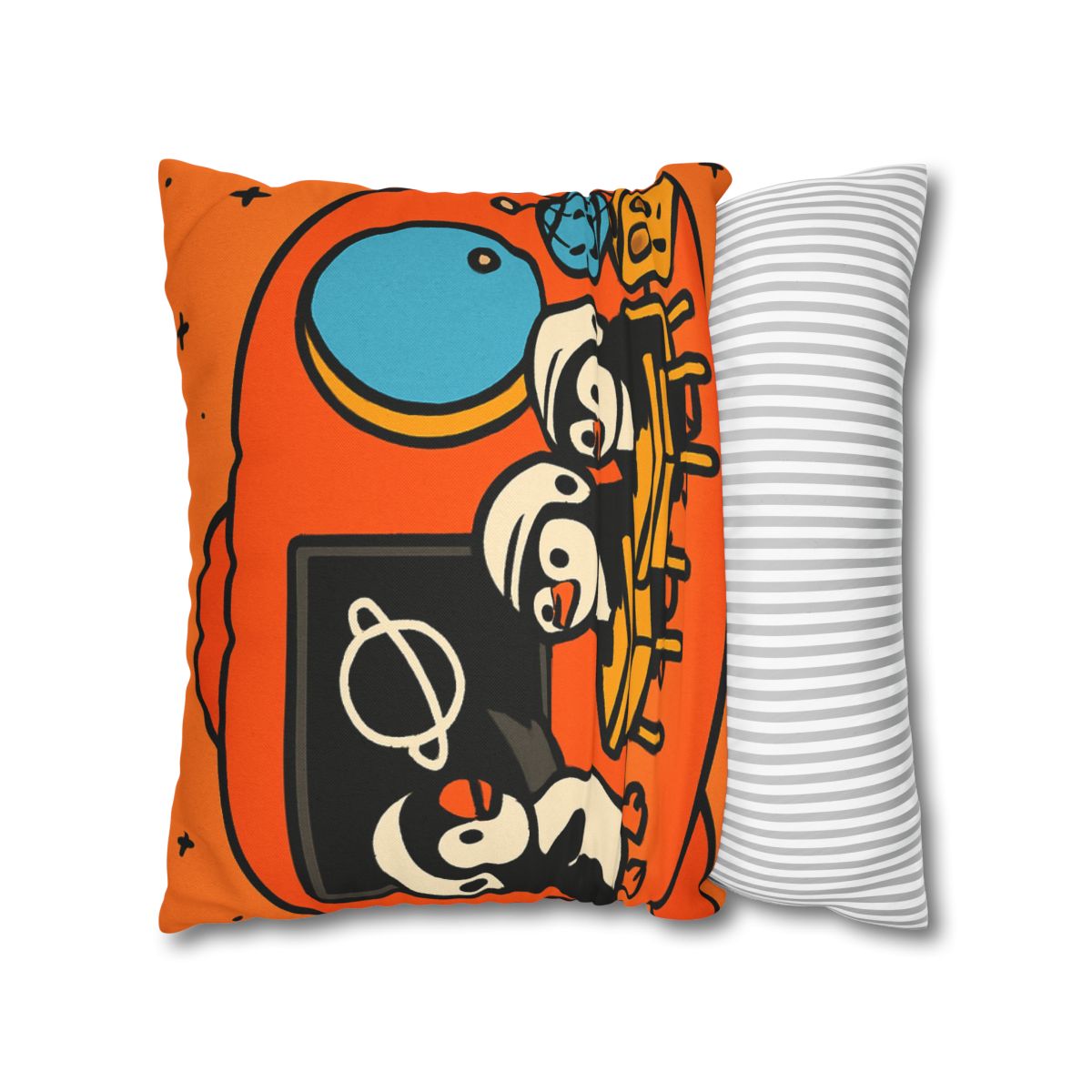 Rocket Classroom With Penguin Pilots stylish decorative pillowcases