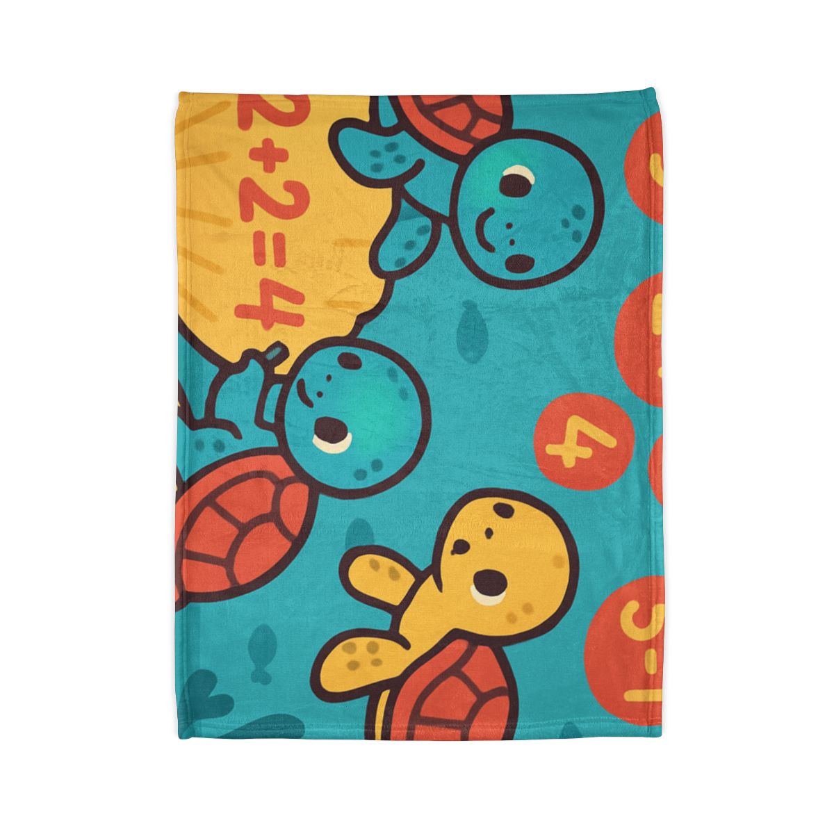 Coral Reef Math Turtles warm winter blankets