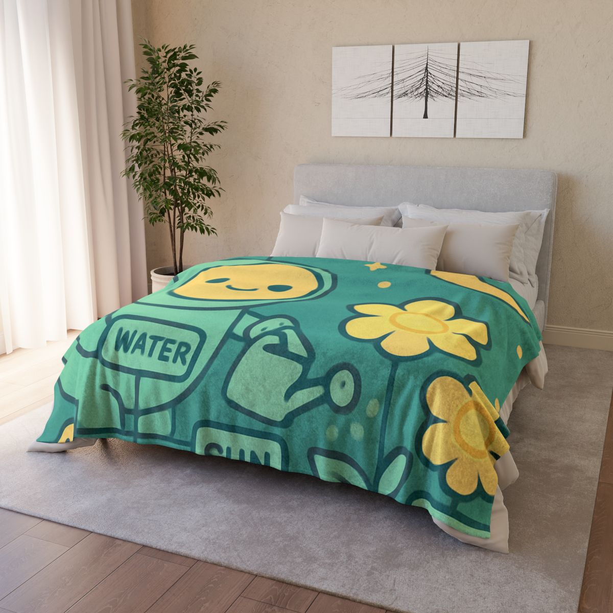 Robot Gardener And The Moonflower Patch warm winter blankets