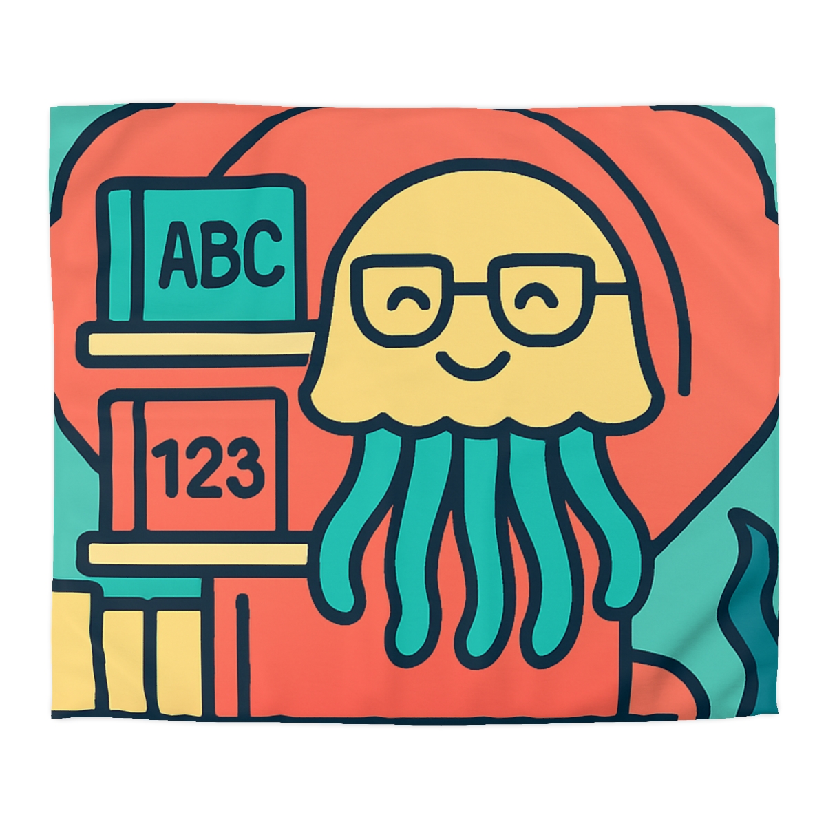 Nebula Jellyfish Library personalized bedding duvets