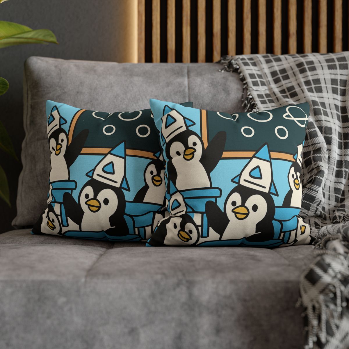 Rocket Penguin Class unique gift pillow cases