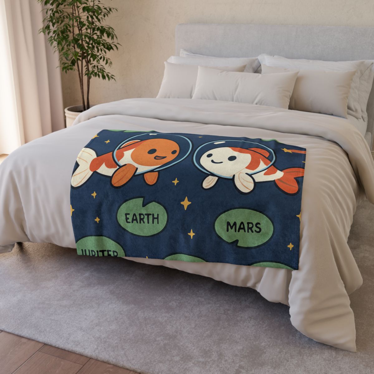 Cosmic Koi Classroom warm winter blankets