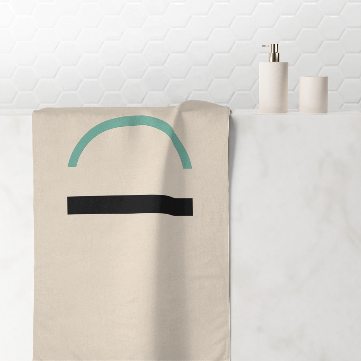 Balanced Rectangle And Arc Duo comfortable face towels