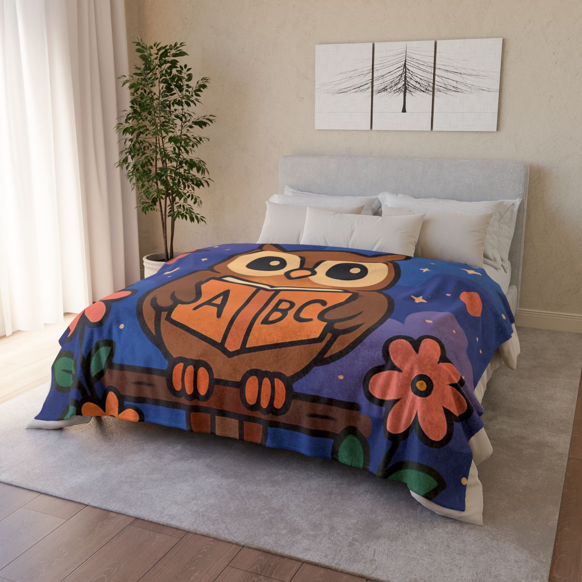 Nebula Garden Owl unique gift blanketscustom blankets