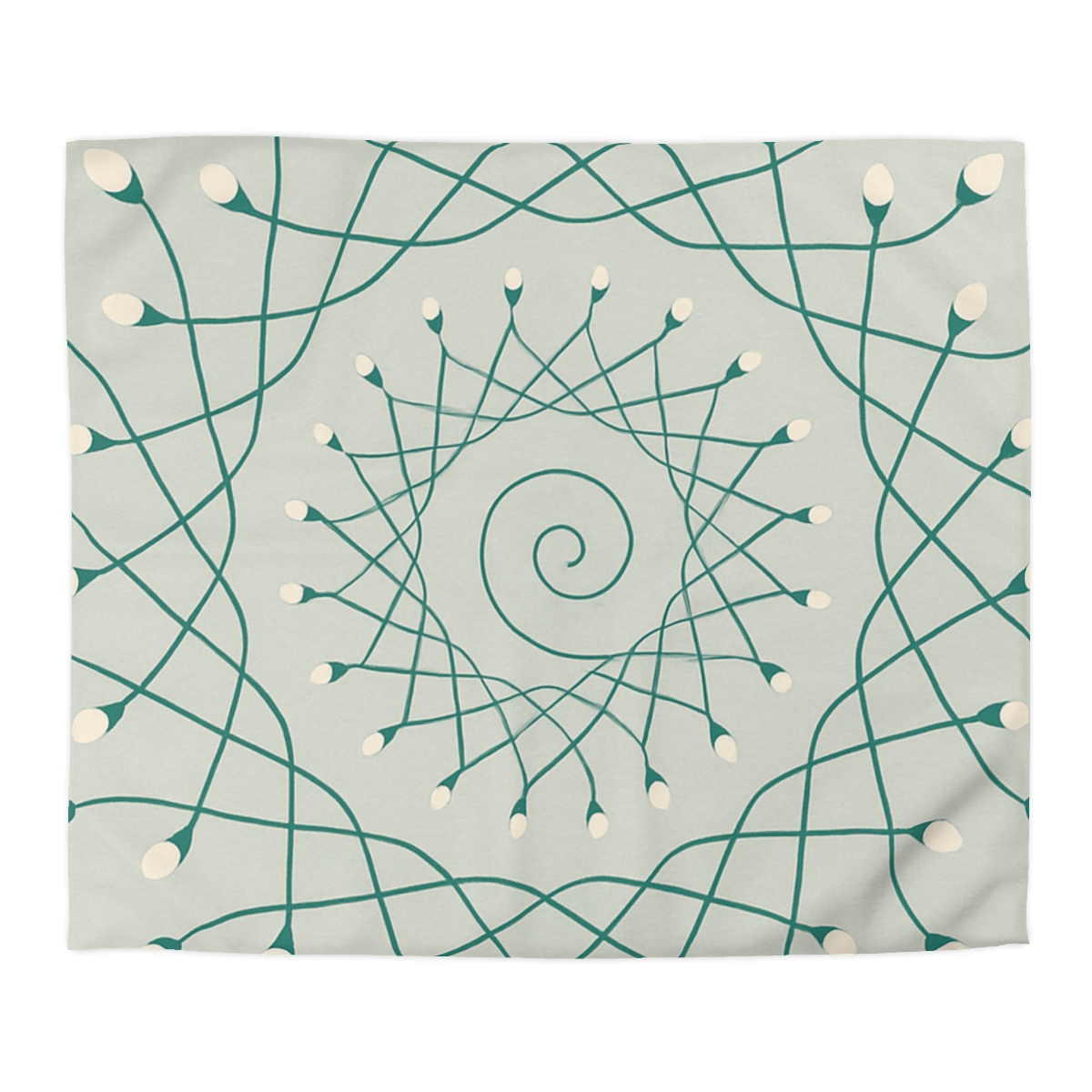 Spiral Sprout Lattice personalized bedding duvets
