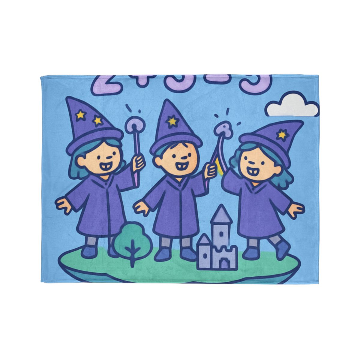 Math Wizards Floating Island soft fleece blankets