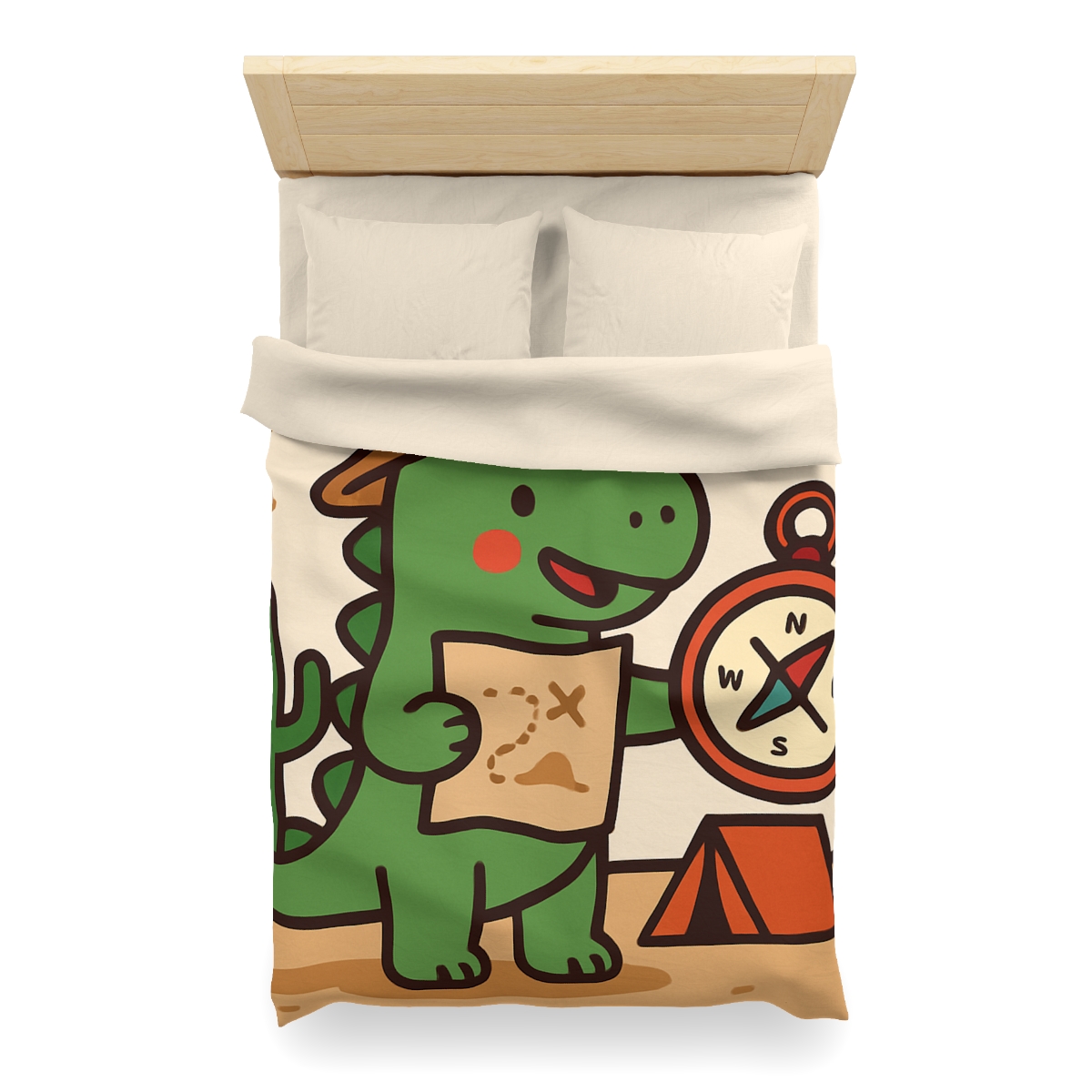 Desert Dino Map Quest With Compass And Constellations personalized bedding duvets